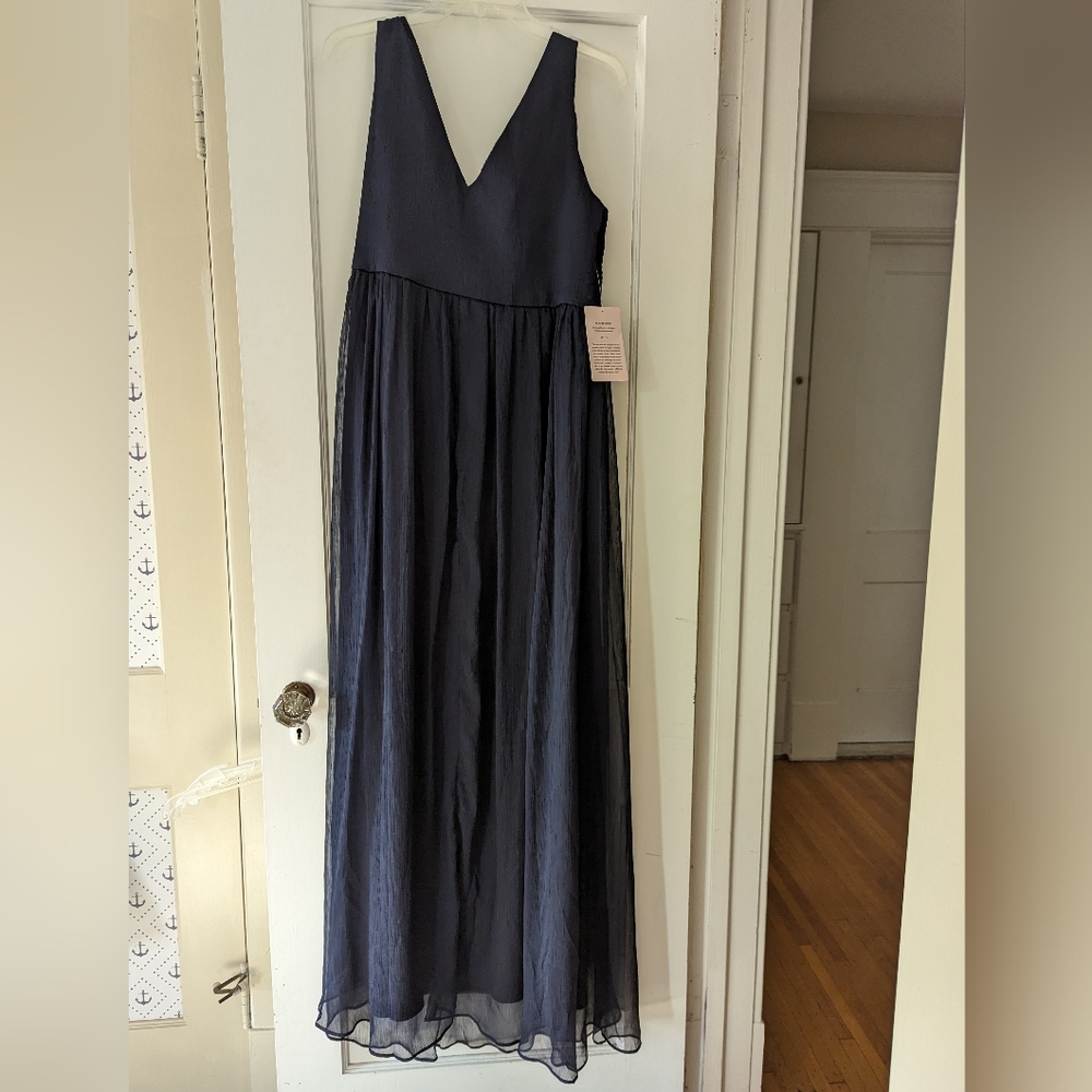 BHLDN navy blue dress